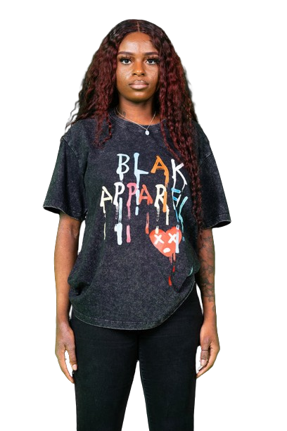 BLAK PAINTED TEE