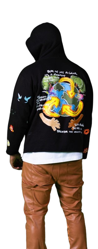 BLAK RECYCLE HOODIE